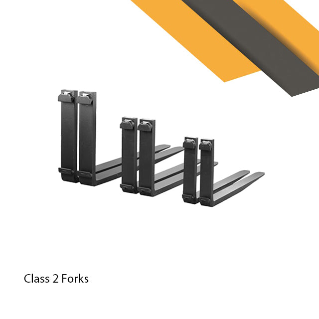 Class 2 forklift forks in multiple sizes