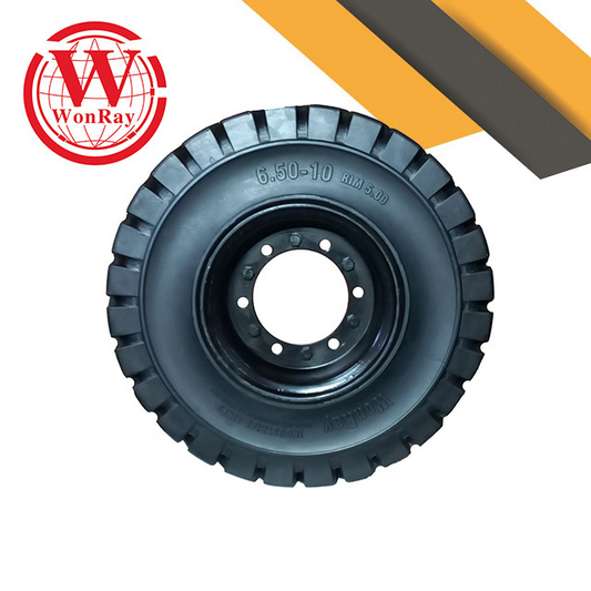 6.50-10 Solid Forklift Tyre with 5.00 Rim