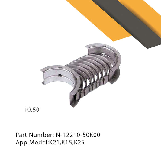 AECSF/10-102|Conn Rod Main Bearing K21,K25 +0.50